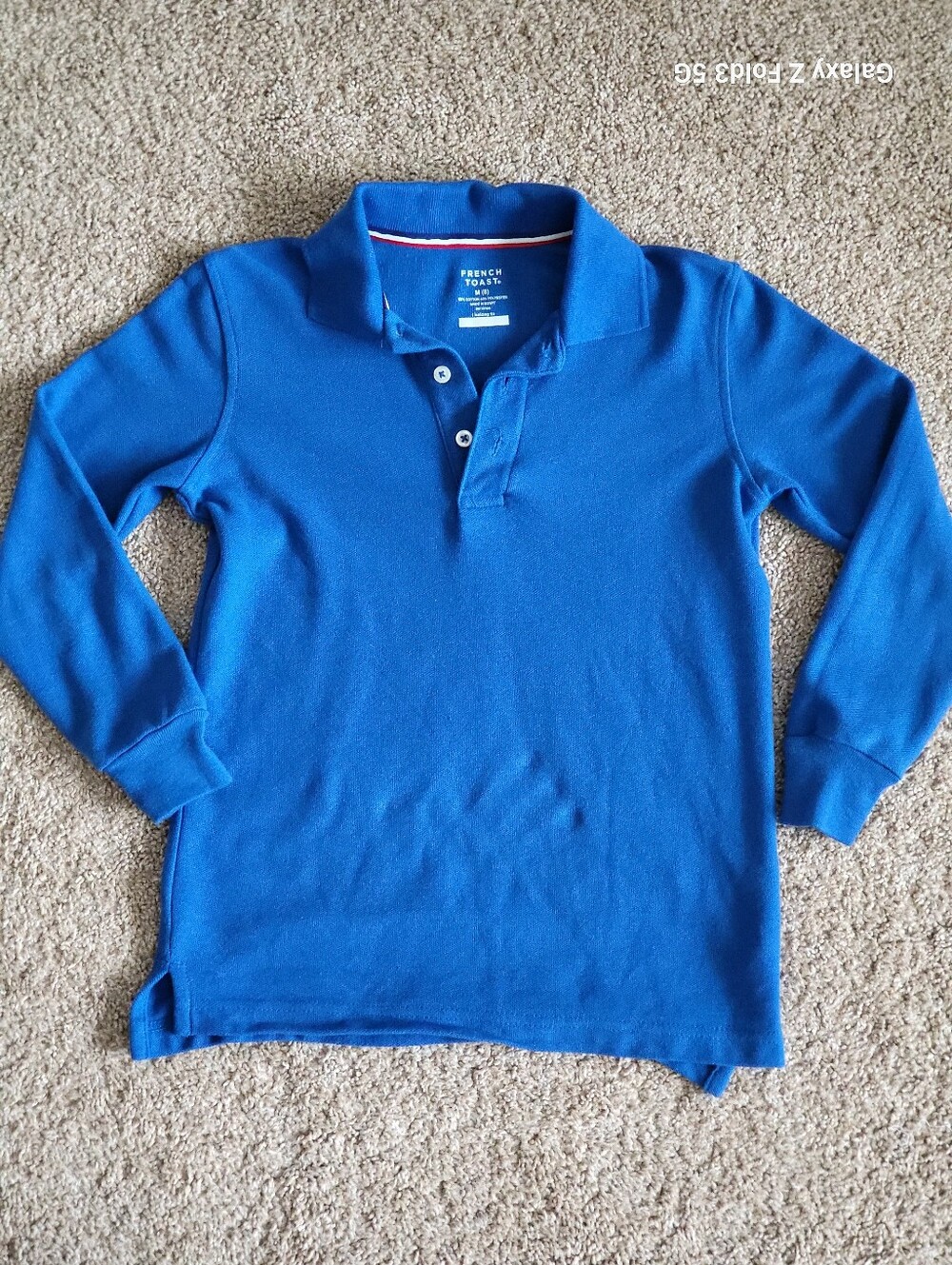 ♥️EUC♥️ French Toast Girls Long-Sleeve Polo Shirt - Royal Blue